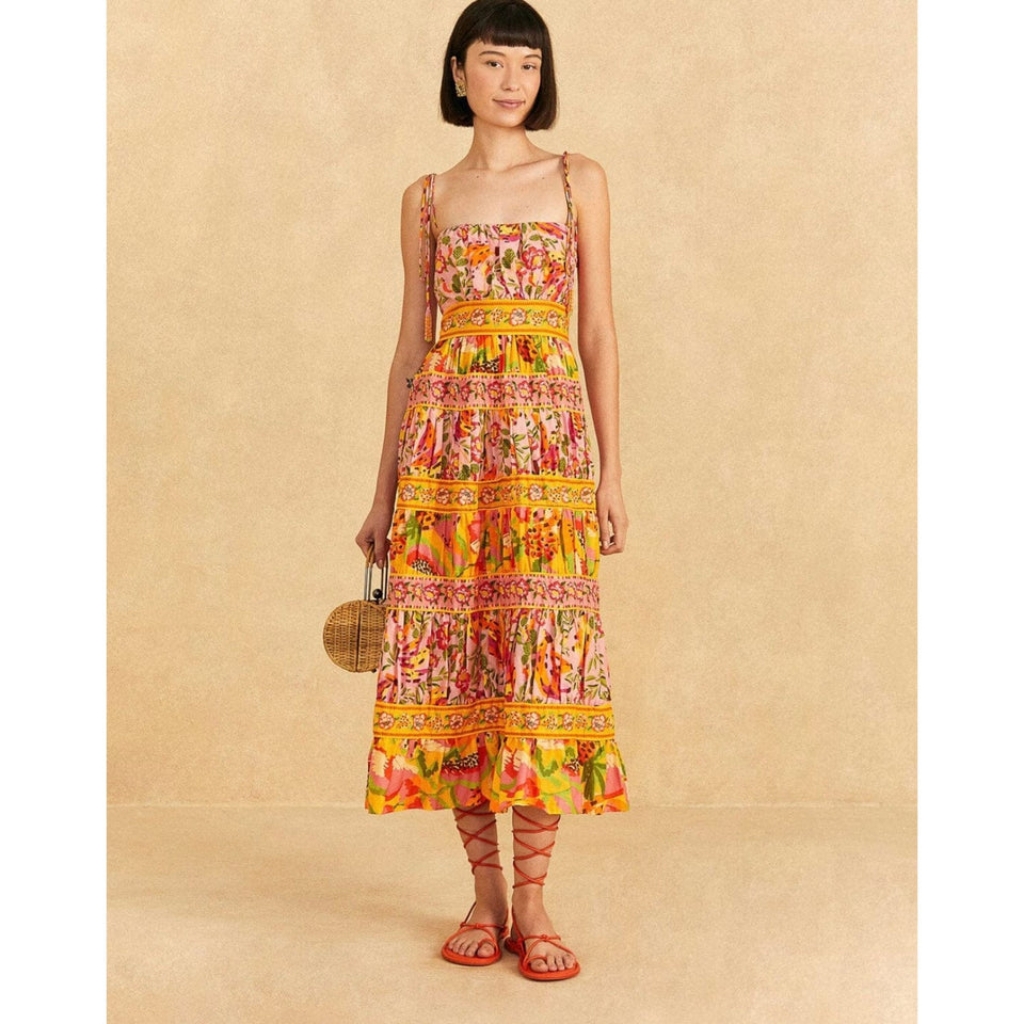 Mixed Fruits Paradise Midi Dress